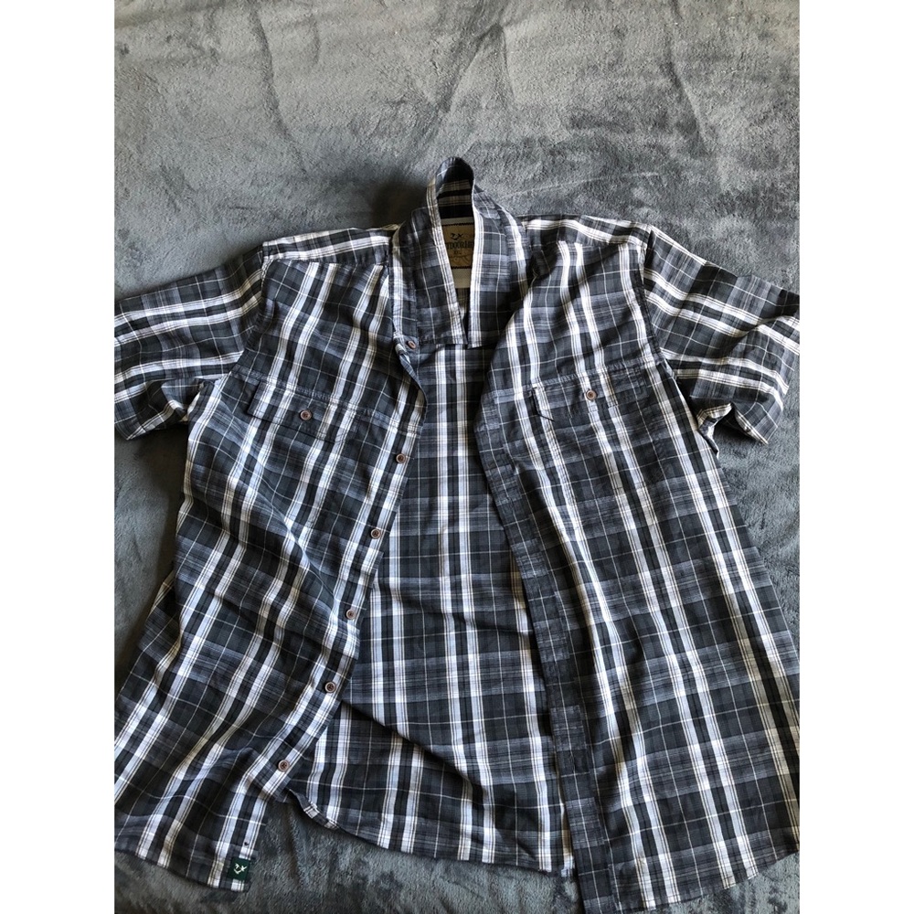 Grey, Black, and White button down